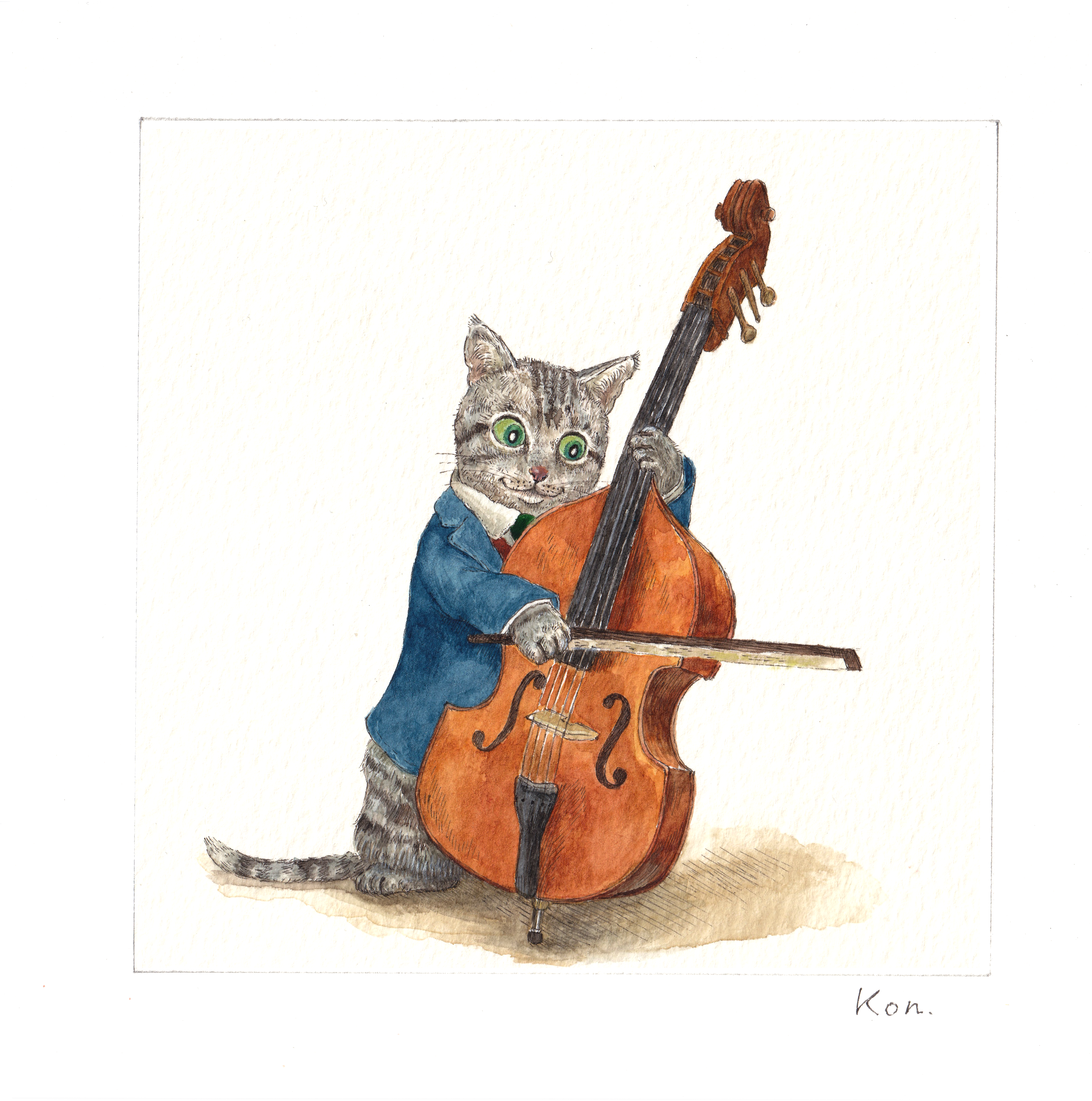 コントラバスと猫